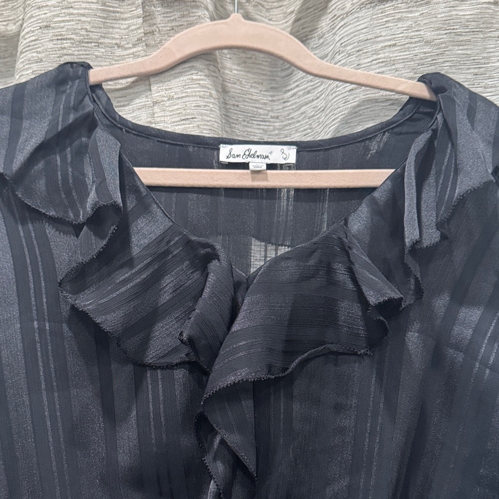 Sam Edelman Black Ruffled Blouse - Picture 3 of 9